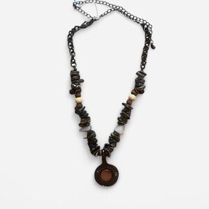Free People Black and Brown Beaded Necklace